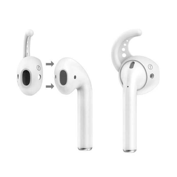 AirPods korvatyynyt Korvakoukut Silikonikoukut Korvakoukut Valkoinen valkoinen hinta ja tiedot | Kuulokkeiden tarvikkeet | hobbyhall.fi