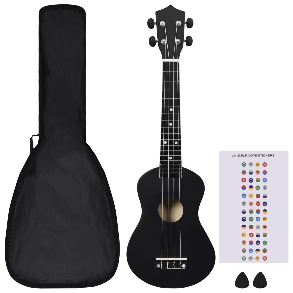 Sopraano Ukulelesetti kotelolla lapsille, 23" hinta ja tiedot | Kitarat | hobbyhall.fi