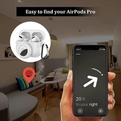 AirPods Pro silikonikuori ja AirTag-pidin Valkoinen Valkoinen yksi koko hinta ja tiedot | Kuulokkeiden tarvikkeet | hobbyhall.fi