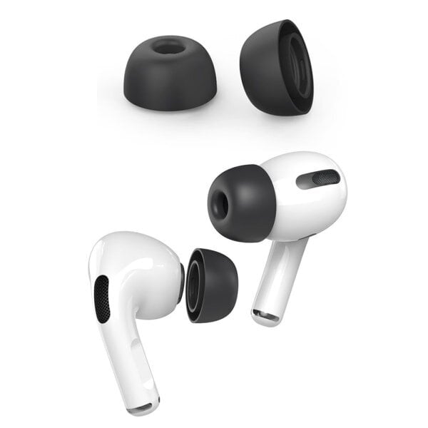 Ahastyle 1 AirPods Pro 2 -nappikuulokkeet silikonimusta keskikokoisena hinta ja tiedot | Kuulokkeiden tarvikkeet | hobbyhall.fi