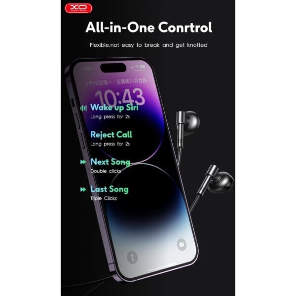 Yhteensopivat iPhone in-ear kuulokkeet, iPhone X/11/12/13/14 - musta musta hinta ja tiedot | Kuulokkeet | hobbyhall.fi