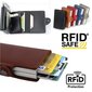 Kaksinkertainen varkaudenesto lompakko RFID-NFC suojattu korttikotelo, musta hinta ja tiedot | Miesten lompakot | hobbyhall.fi