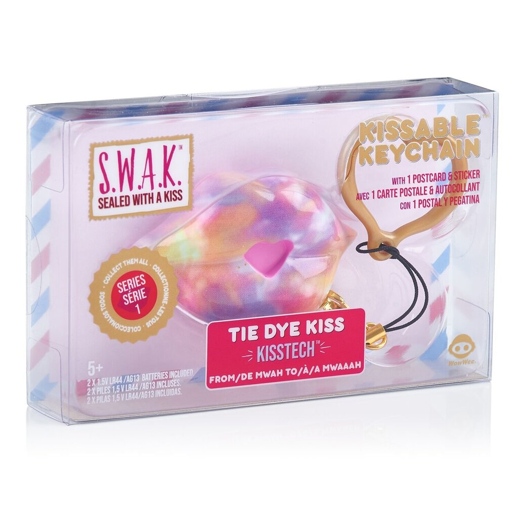 SWAK-avainnippu äänellä Tie-Dye Kiss, 4113- hinta ja tiedot | Lasten asusteet | hobbyhall.fi