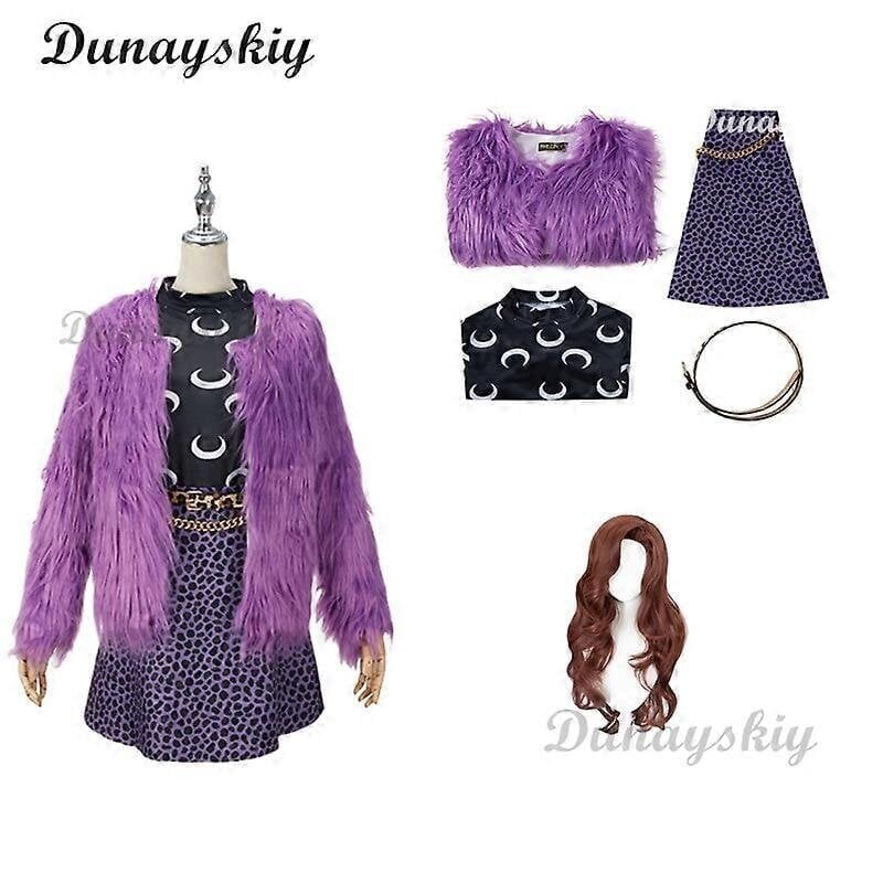 Halloween Monster High Anime Clawdeen Wolf Cosplay-asu Halloween-jouluiset Cosplay-juhlapuvut Täysi setti tytöille hinta ja tiedot | Naamiaisasut | hobbyhall.fi