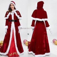 Klassinen Mrs. Claus jouluasu Joulupukki Joulupukki Cosplay Naisten Punaiset puvut Dropshipping 2023 hinta ja tiedot | Naamiaisasut | hobbyhall.fi