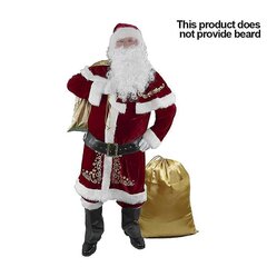 Miesten joulupukin pukusetti Christmas Deluxe Velvet Adult Santa Claus -puku hinta ja tiedot | Naamiaisasut | hobbyhall.fi