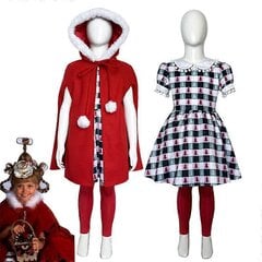 Grinch Cosplay Grinch Cindy Cosplay Lapset Aikuiset Jouluasut Halloween Juhlapuku Viitta + Mekko + Housut + Käsineet tytöille hinta ja tiedot | Naamiaisasut | hobbyhall.fi