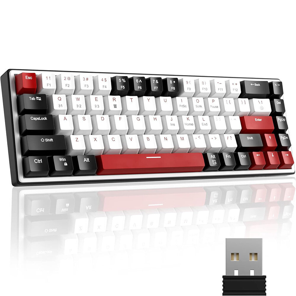 Magegee SKY68 PLUS Black-White, RGB, Red Switch, US hinta ja tiedot | Näppäimistöt | hobbyhall.fi