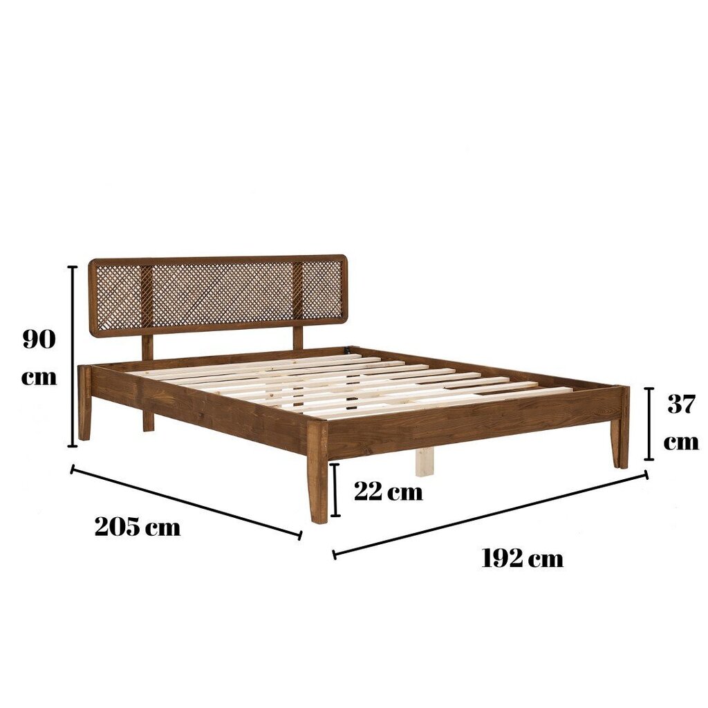 Sänky Asir Izabelya 180x200 cm, ruskea hinta ja tiedot | Sängyt | hobbyhall.fi