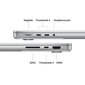 MacBook Pro 14" Apple M4 10C CPU, 10C GPU/16GB/1TB GB SSD/Silver/RUS MW2X3RU/A hinta ja tiedot | Kannettavat tietokoneet | hobbyhall.fi