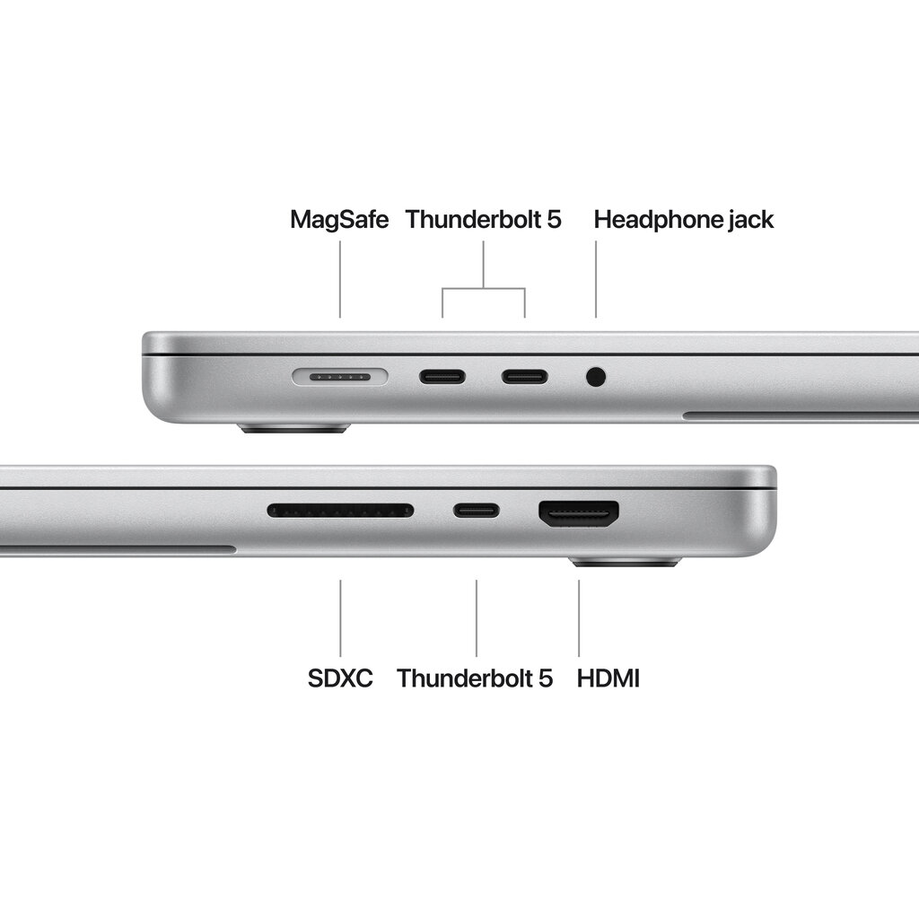 MacBook Pro 16" Apple M4 Max 14C CPU, 32C GPU/36GB/1TB SSD/Silver/INT MX2V3ZE/A hinta ja tiedot | Kannettavat tietokoneet | hobbyhall.fi