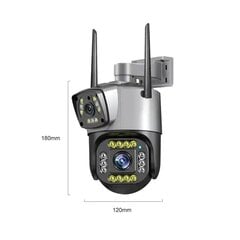 PTZ Wi-Fi CCTV-kamera kaksoislinssillä, OEM hinta ja tiedot | OEM Kodin remontointi | hobbyhall.fi