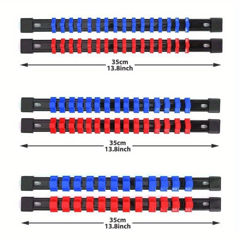 6kpl ABS pistorasiateline, 1/4, 3/8, 1/2, korkealaatuiset pistorasiapidikkeet sininen &amp; punainen hinta ja tiedot | Kytkimet ja pistorasiat | hobbyhall.fi