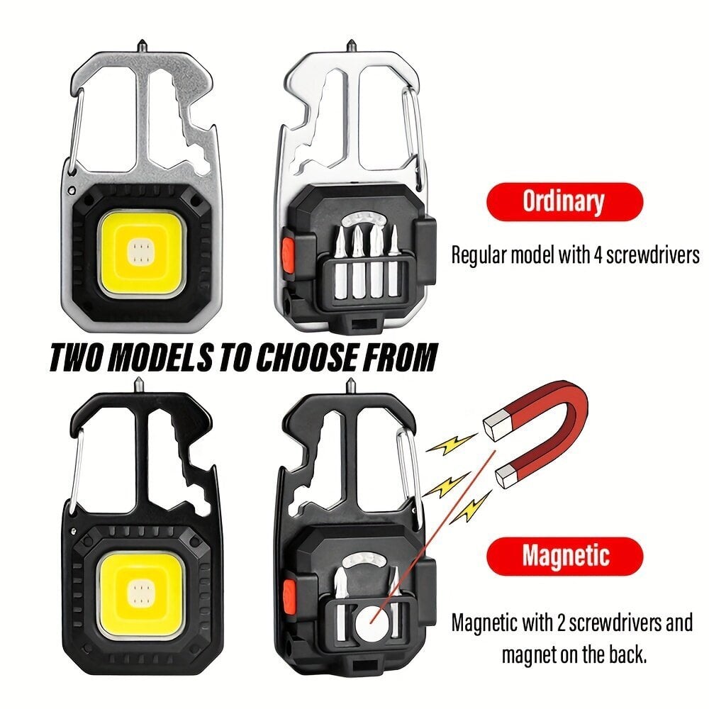 Ladattava Mini COB Avaimenperävalo, Monitoimi Ultra-Kirkas Taskulamppu. hinta ja tiedot | Retkilamput | hobbyhall.fi