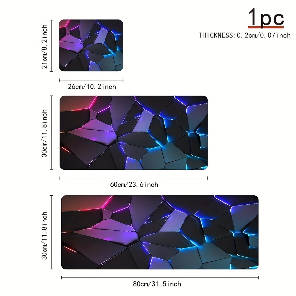 Tyylikäs Geometrinen Suuri Hiirimatto - Vedenkestävä, Luistamaton &amp; Pestävä. hinta ja tiedot | Pelien oheistuotteet | hobbyhall.fi