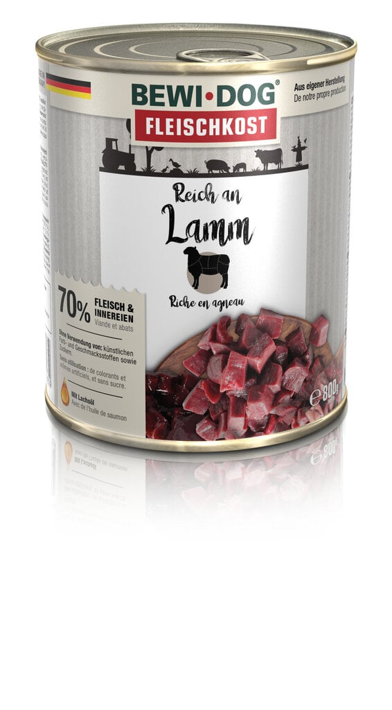 Bewi Dog Rich in Lamb -säilykkeet koirille, karitsan kanssa 800 g × 6 kpl hinta ja tiedot | Koiran märkäruoka | hobbyhall.fi