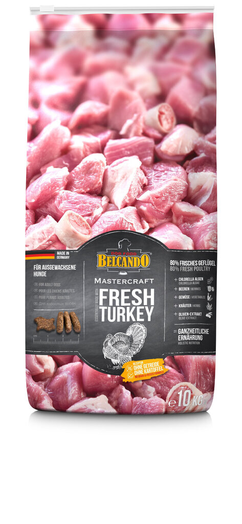 Kuivaruoka aikuisille koirille, kalkkunanlihalla belcando Mastercraft Fresh Turkey, 10 kg hinta ja tiedot | Koiran kuivaruoka | hobbyhall.fi