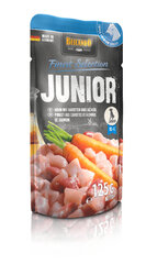 Belcando Junior Chicken -säilykeruokaa kanaa, porkkanaa ja lohiöljyä, 125g x 12 kpl. hinta ja tiedot | Koiran märkäruoka | hobbyhall.fi