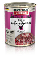 Bewi Dog Rich in Chicken Hearts -purkkiruoka koirille, kanansydämillä 800 g × 6 kpl hinta ja tiedot | Koiran märkäruoka | hobbyhall.fi