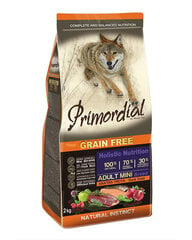 Primordial Grain Free Adult kaikenrotuisille aikuisille koirille, taimenen ja ankka 12 kg hinta ja tiedot | Koiran kuivaruoka | hobbyhall.fi