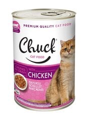 Chuck Chunks Adult Cat Kanasäilykkeet kissoille, kanan kanssa, 400 g hinta ja tiedot | Kissanruoka | hobbyhall.fi