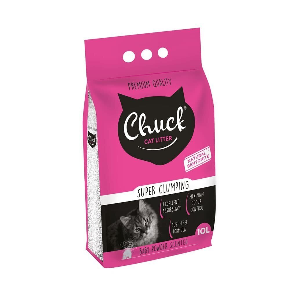 Chuck bentoniittikissanhiekka powder 10l hinta ja tiedot | Kissanhiekka | hobbyhall.fi