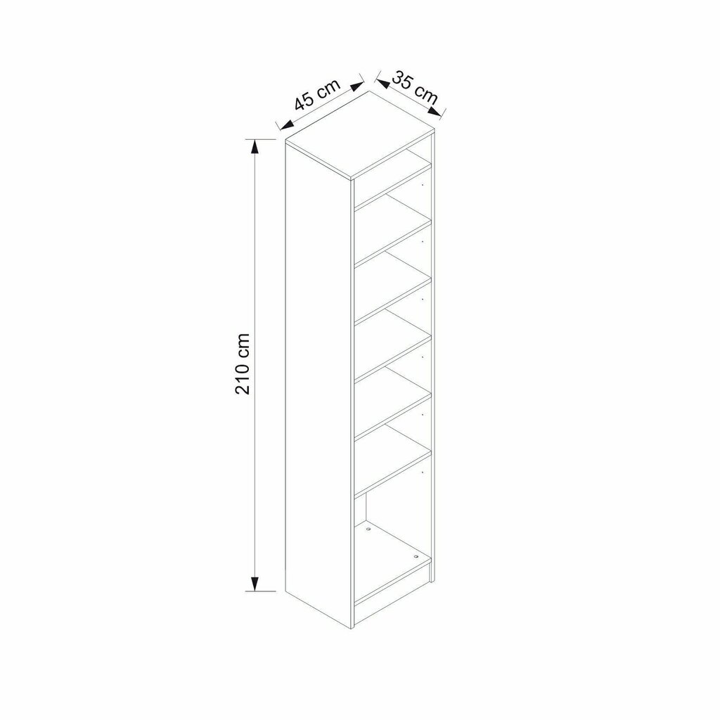 Eteisen kaappi Asir Noah 8219, ruskea hinta ja tiedot | Eteisen kaapit | hobbyhall.fi