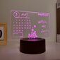 '1kpl LED Kalenteri Kirjoitustaulu &amp; Viesti Kyltti, Touch Kontrolli, 3D Illuusio Yövalo' hinta ja tiedot | Retkilamput | hobbyhall.fi