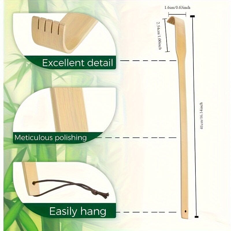Selkäraaputin, Perinteinen Bambu &amp; Puu, Kestävä Rentouttava Hierontalaite. hinta ja tiedot | Hierontatuotteet | hobbyhall.fi