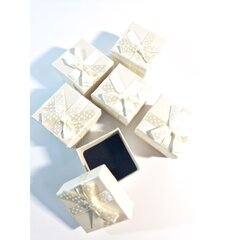 Lahjarasiat 5 x 5 cm - paperi, norsunluun värinen, nauhoilla, 24 kpl/pussi hinta ja tiedot | Lahjapaketointi | hobbyhall.fi