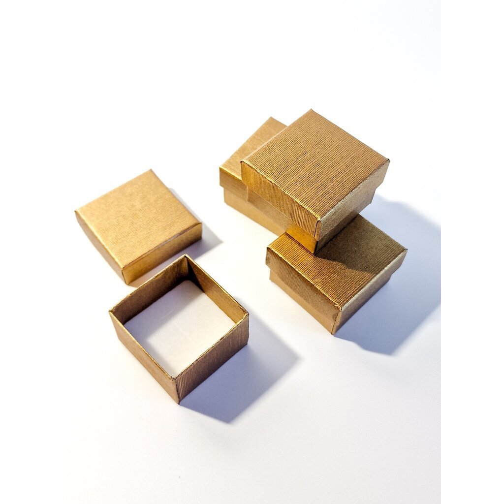 Lahjapakkaukset 5 x 5 x 3 cm(h) - paperi, pronssinvärinen. 24 kpl per pakkaus hinta ja tiedot | Lahjapaketointi | hobbyhall.fi