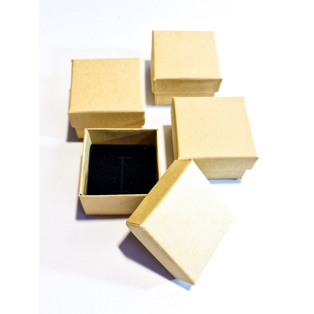 Lahjarasiat 9 x 9 x 3 cm(k) - paperi, KRAFT väri. 12 kpl pakkauksessa hinta ja tiedot | Lahjapaketointi | hobbyhall.fi