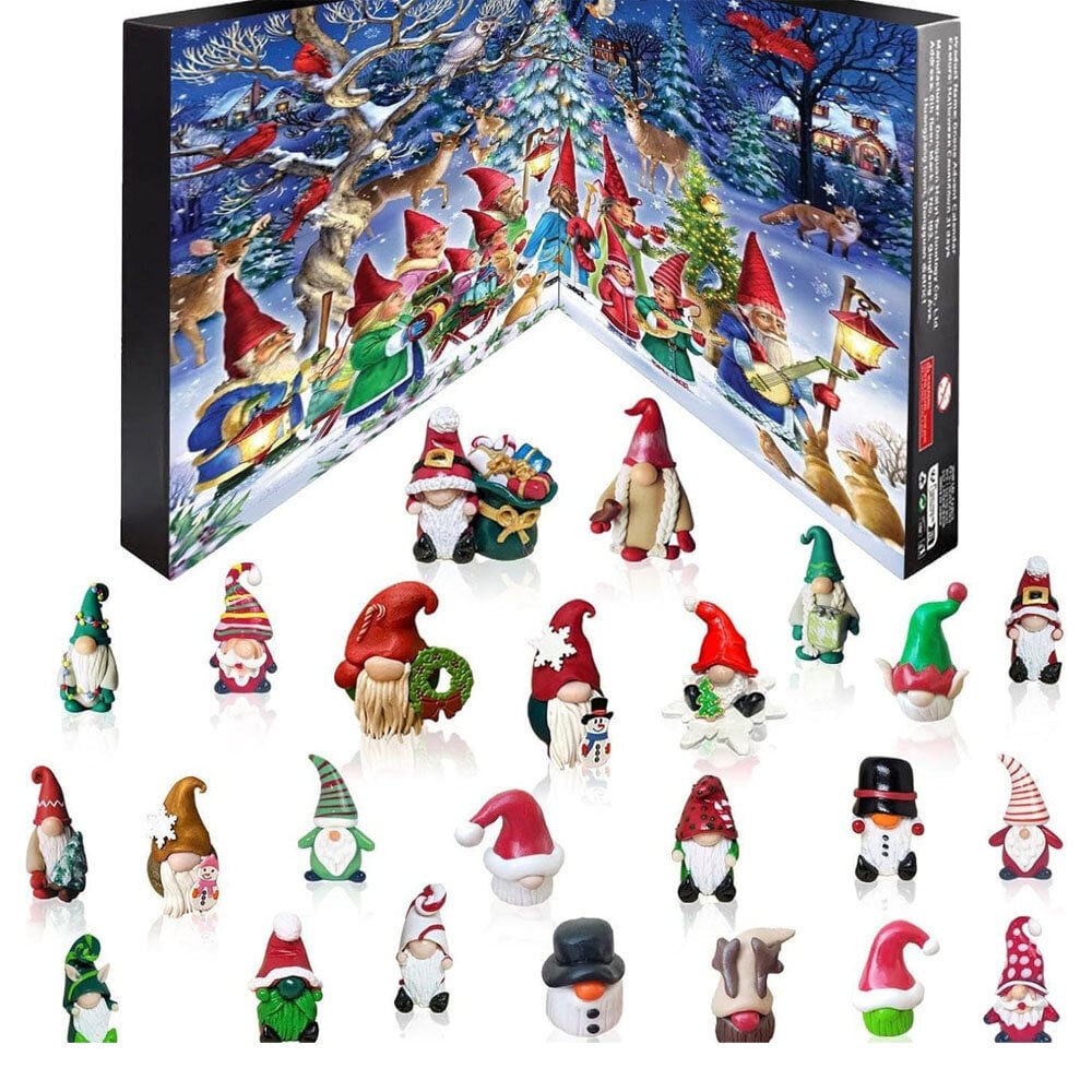 Joulun adventtikalenteri Gnome-riipuskoristeen joululahja 24 kpl hinta ja tiedot | Joulukoristeet | hobbyhall.fi