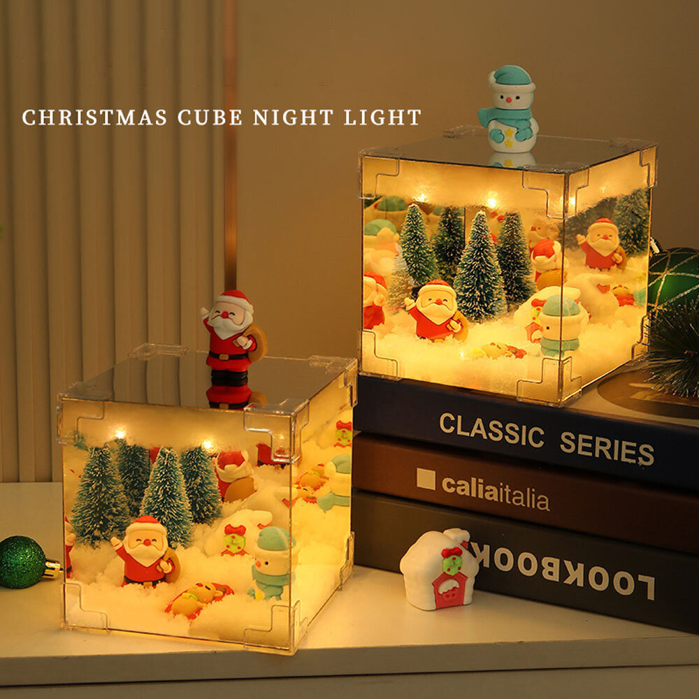 Christmas cube LED-yövalo USB-ladattava joulupedantti hinta ja tiedot | Joulukoristeet | hobbyhall.fi