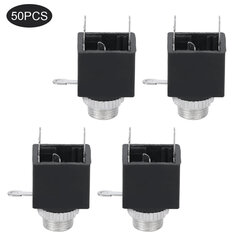 50 kpl Audio Socket Plug Adapter -liittimet Sähkötarvike DIP 3.5MM Pin mutterilla hinta ja tiedot | Muuntimet ja invertterit | hobbyhall.fi