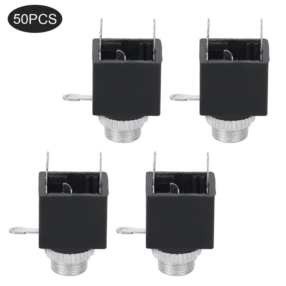 50 kpl Audio Socket Plug Adapter -liittimet Sähkötarvike DIP 3.5MM Pin mutterilla hinta ja tiedot | Muuntimet ja invertterit | hobbyhall.fi