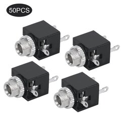 50 kpl Audio Socket Plug Adapter -liittimet Sähkötarvike DIP 3.5MM Pin mutterilla hinta ja tiedot | Muuntimet ja invertterit | hobbyhall.fi