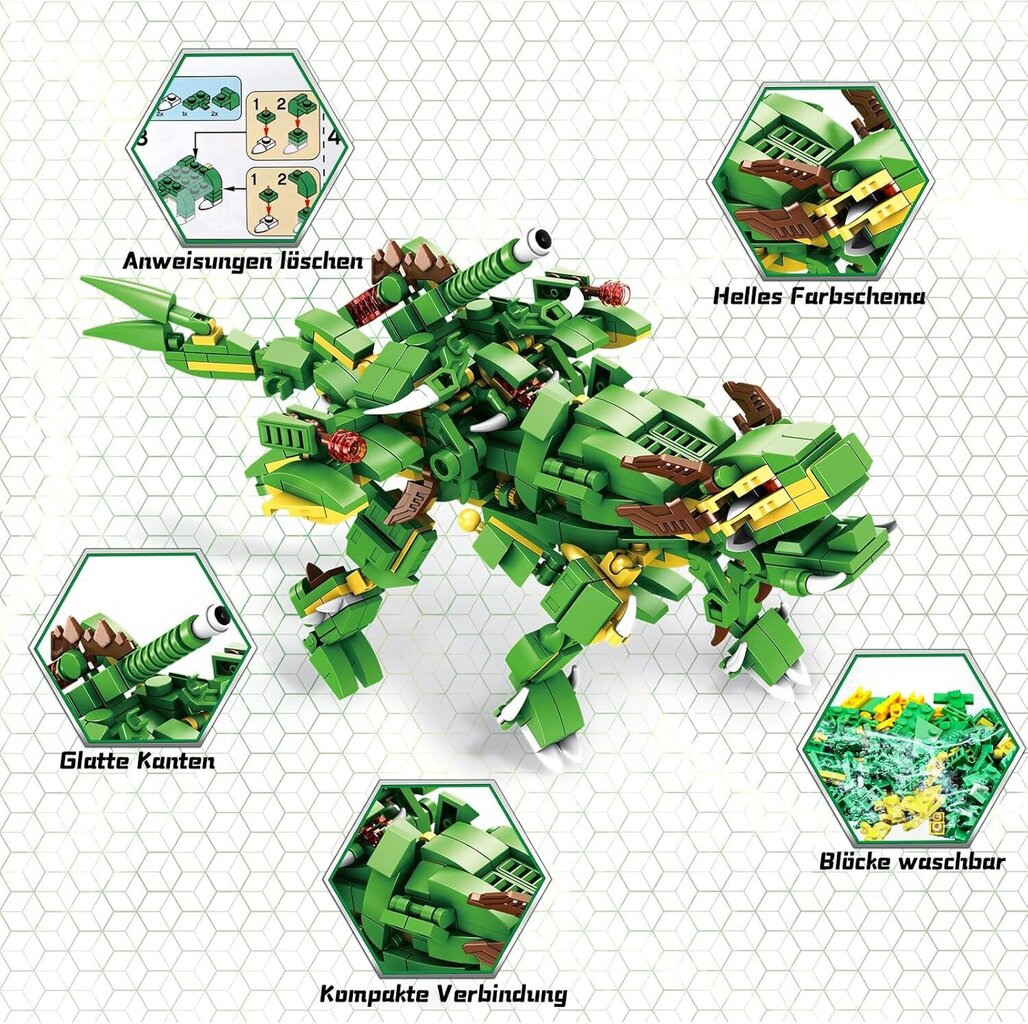 InnoGear Dinosaur -rakennussetti, 12 in 1 hinta ja tiedot | LEGOT ja rakennuslelut | hobbyhall.fi