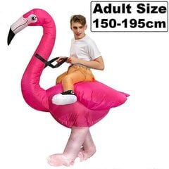 Kuuma puhallettava flamingo-asu sarjakuva eläin maskotti karnevaalijuhlamekko Halloween joulun cosplay-asut aikuisille hinta ja tiedot | Naamiaisasut | hobbyhall.fi