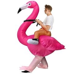 Kuuma puhallettava flamingo-asu sarjakuva eläin maskotti karnevaalijuhlamekko Halloween joulun cosplay-asut aikuisille hinta ja tiedot | Naamiaisasut | hobbyhall.fi