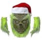 Hieno The Grinch Costume -joulucosplay-pukkiasusarja + naamio hinta ja tiedot | Naamiaisasut | hobbyhall.fi