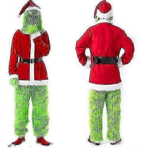 Hieno The Grinch Costume -joulucosplay-pukkiasusarja + naamio hinta ja tiedot | Naamiaisasut | hobbyhall.fi