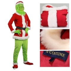 Jouluinen aikuisten Grinch Cosplay -asu Fancy Dress - Joulujuhlasetti hinta ja tiedot | Naamiaisasut | hobbyhall.fi