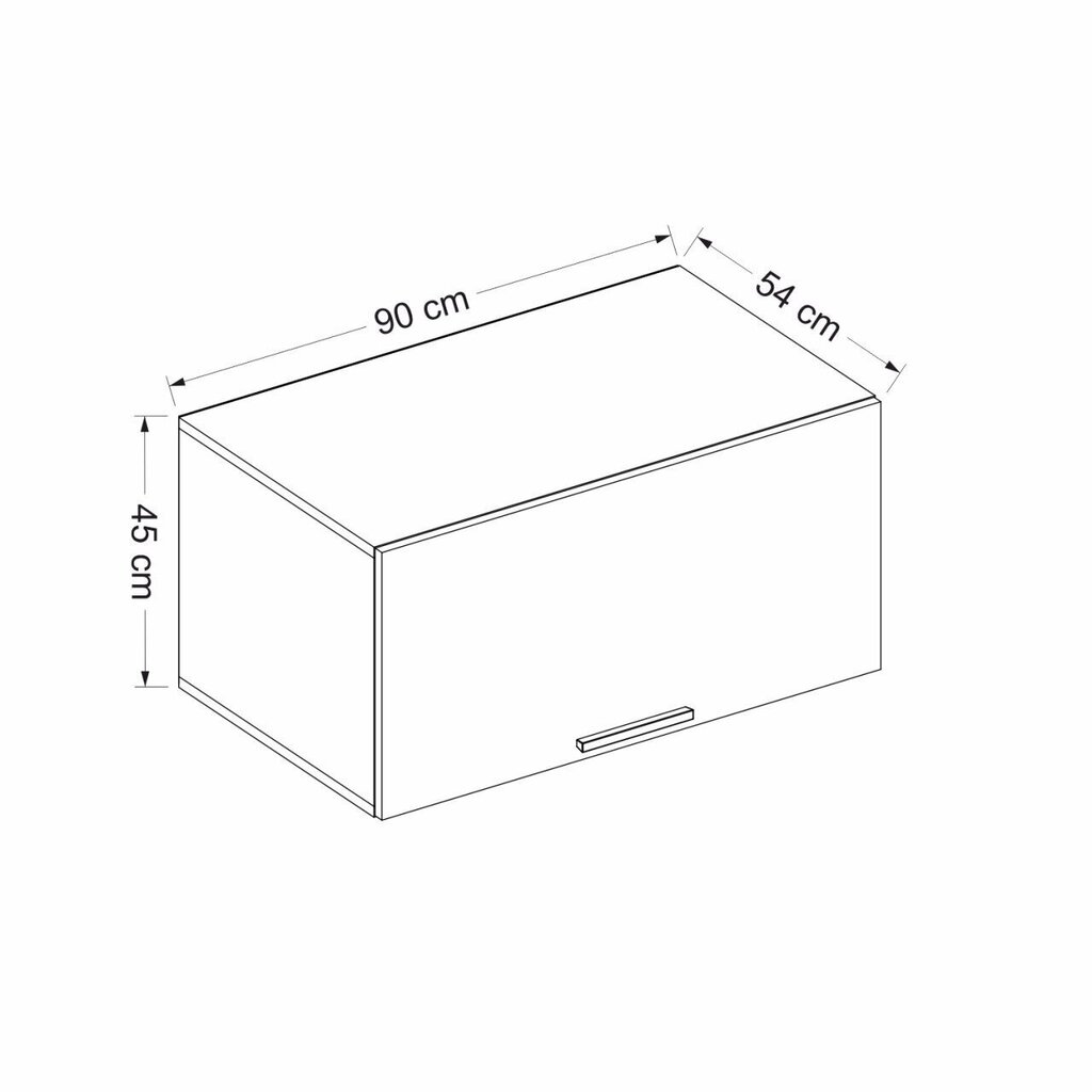 Keittiökaappi Asir Kale 90, musta hinta ja tiedot | Keittiön kaapit | hobbyhall.fi