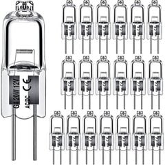 20 kpl G4 halogeenilamppu 20w Dc12v sisähalogeeni G4 lamppu Kristallilamppu hinta ja tiedot | Tuuletinvalaisimet | hobbyhall.fi