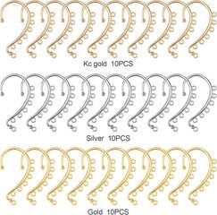 30 kpl tee-se-itse -korvanauhat korvakorut naisille, lävistmättömät korvakorut, kiinnityskorvakorut, 7 reikää koruille, tee-se-itse-korujen valmistustarvike hinta ja tiedot | Miesten korut | hobbyhall.fi
