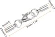 10 kpl johdon päätykorkki 2,5 mm ID Lobster Claw Clasp päätykappaleet tee-se-itse-rannekoruille kaulakoruille, platina platina 2,5 mm hinta ja tiedot | Miesten korut | hobbyhall.fi