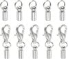 10 kpl johdon päätykorkki 2,5 mm ID Lobster Claw Clasp päätykappaleet tee-se-itse-rannekoruille kaulakoruille, platina platina 2,5 mm hinta ja tiedot | Miesten korut | hobbyhall.fi