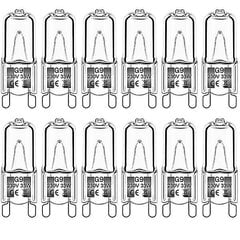 12 kpl G9 halogeenipolttimot 33W 230V 2800K lämmin valkoinen 380lm kirkas kapseli halogeenipolttimot himmennettävissä ei salamaa Ei välkkymistä hinta ja tiedot | Tuuletinvalaisimet | hobbyhall.fi