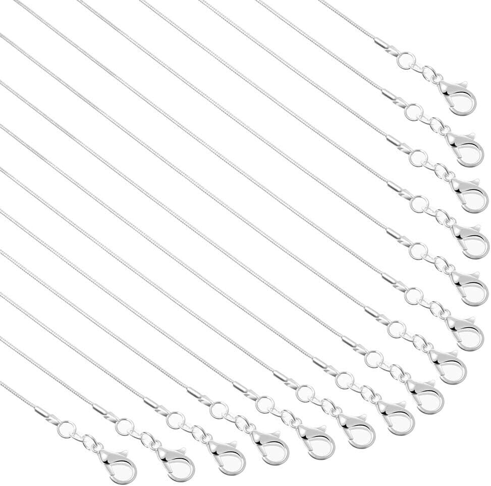 30 Pack kaulakoru ketju hopeoitu kaulakoru käärme ketjut irtotavarana korujen valmistukseen, 1,2 mm (18 tuumaa) 18 tuumaa hinta ja tiedot | Miesten korut | hobbyhall.fi